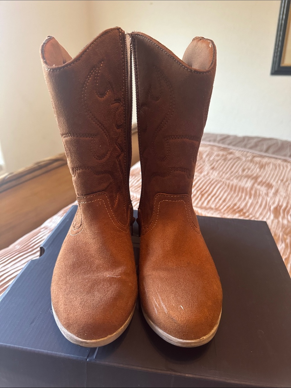 Sonoma Kids Brown Suede Western Boots